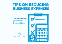 Reduce Expenses Postcard