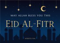 Night Sky Eid Al Fitr Postcard