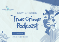 True Crime Podcast Postcard