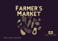 Farmers Market Postcard Design