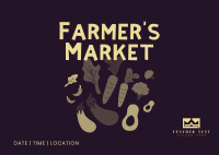 Farmers Market Postcard