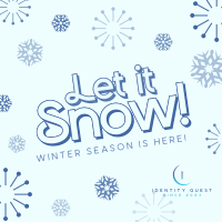 Let It Snow Winter Greeting Linkedin Post Design