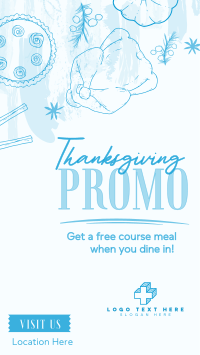 Hey it's Thanksgiving Promo Facebook Story