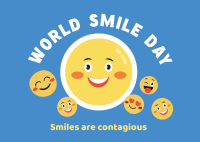 Emoticons Smile Day Postcard