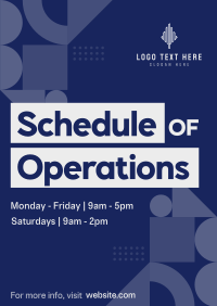 Corporate Schedule Poster