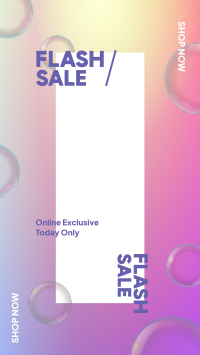 Flash Sale Bubbles Instagram Story