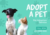 Pet Adoption Service Postcard Image Preview