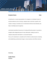 Corporate Commercial Space Letterhead