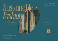 Clean Minimalist Sustainable Fashion Postcard