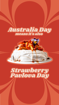 Australian Strawberry Pavlova Instagram Story