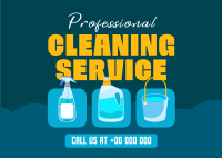 Cleaning Service Professional Postcard Design