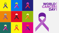 Cancer Day Pop Art Zoom Background