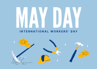 International Workers Day Postcard