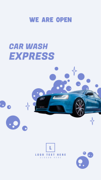 Car Wash Opening Facebook Story Design