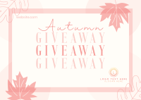 Cozy Leaves Giveaway Postcard