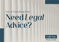 Legal Consultant Postcard