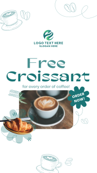 Croissant Coffee Promo Facebook Story