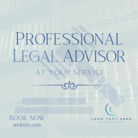 Legal Advisor At Your Service Instagram Post Design