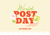 World Post Day Postcard