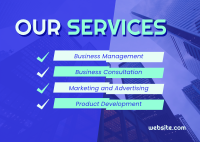 Strategic Business Services Postcard