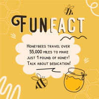 Honey Bees Fact Linkedin Post Design