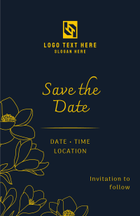 Save the Date Floral Invitation