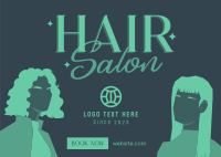 Fancy Hair Salon Postcard