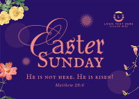 Easter Floral Postcard Design