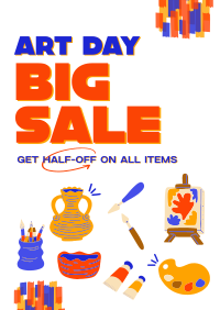 Art Materials Sale Poster