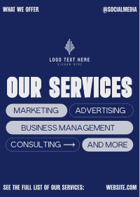 Minimal Bold Services  Flyer Design