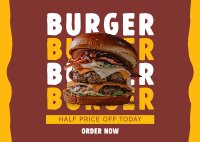 Free Burger Special Postcard