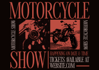 Retro Motorcycle Show Postcard Design