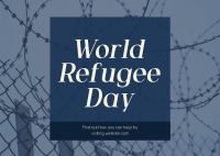 Help Refugees Postcard Design