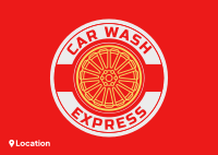 Express Carwash Postcard