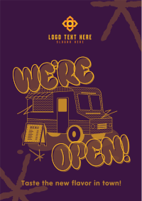 Now Open Food Truck Flyer