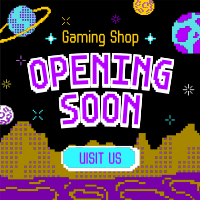 Pixel Space Shop Opening Instagram Post