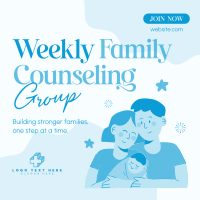 Weekly Family Counseling Linkedin Post Design