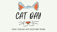 Cat Face Greeting Facebook Event Cover