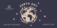 Restore Earth Day Twitter Post Design