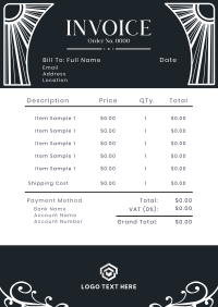 Elegant Art Deco Invoice