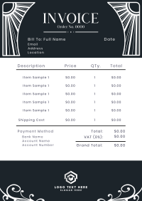 Elegant Art Deco Invoice