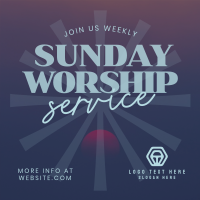 Sunday Worship Instagram Post Design