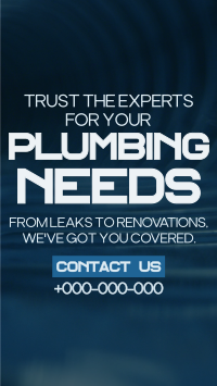 Modern Minimalist Plumbing Services Instagram Reel Image Preview