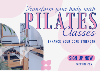 Minimalist Pilates Classes Postcard