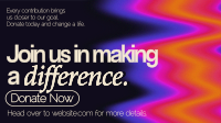 Fluid Gradient Fundraising Animation