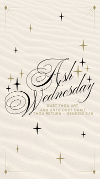 Simple Elegant Ash Wednesday Facebook Story