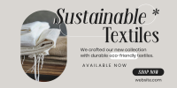 Sustainable Textiles Collection Twitter Post Design