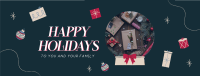 Holiday Gift Christmas Greeting Facebook Cover Image Preview