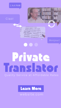 Modern Minimal Translation Service Instagram Story