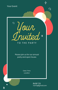 Memphis Shapes Invitation Design